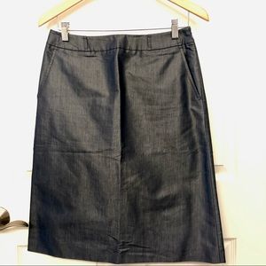 JCrew Metallic Blue Skirt Size 4